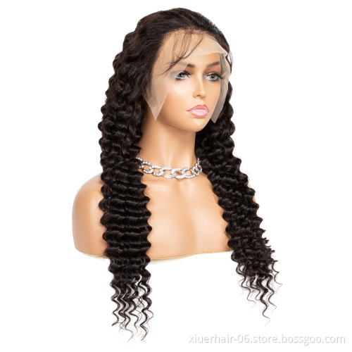 13X6 13X4 Lace Frontal Curly Wigs Natural Brazilian 100% Virgin Human Hair Pre Pluck Hd Lace Front Wigs For Black Women